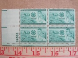 One block of four 3 cent The 4-H Clubs US stamps, Scott # 1005