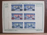 Six mounted Spain 1946 Charity Provisional Issue sold for the benefit of orphans of mail carriers