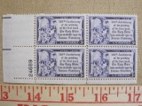 Block of four 3 cent 500th Anniversary of First Printed Bible US stamps, Scott # 1014