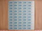 Full sheet of 50 3 cent Baltimore & Ohio Railroad US stamps, Scott # 1006