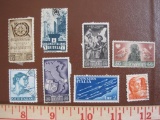 Vintage lot of Italy postage stamps, a few unused