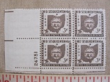 One block of four 3 cent Ohio Sesquicentennial US stamps, Scott # 1018