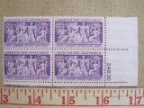 One block of four 3 cent American Bar Association US stamps, Scott # 1022