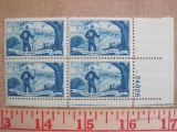 Block of four 3 cent Future Farmers of America US stamps, Scott # 1024