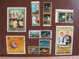 Lot of mostly canceled Ajman postage stamps