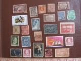 Lot of assorted foreign stamps, mostly cancelled