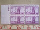 Block of four 3 cent 300th Anniversary of New York City US stamps, Scott # 1027