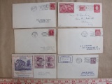 First day of issue covers, 1930s era, including Connecticut Tercentenary The Charter Oak, Daniel