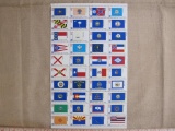 Incomlete sheet of 40 13 cent State Flags