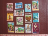 Lot of assorted mostly canceled Guyana postage stamps