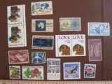 Lot of assorted US stamps from different ages, some cancelled