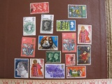 Lot of assorted canceled Great Britain postage stamps