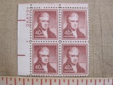 One block of four 40 cent John Marshall US stamps, Scott # 1050