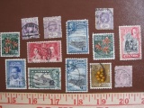 Lot of assorted canceled Ceylon postage stamps