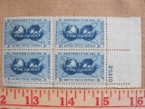 Block of four 3 cent Stoms for Peace US stamps, Scott # 1070