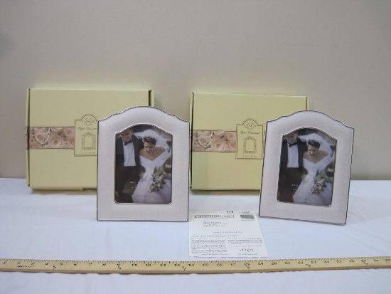 TWO Lenox Opal Innocence 5" x 7" Picture Frames, in original boxes and packaging, 3 lbs 12 oz