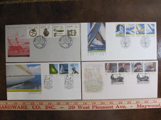 Lot of four Australian first day of issue covers including America's Cup, Coastal Shipwrecks and