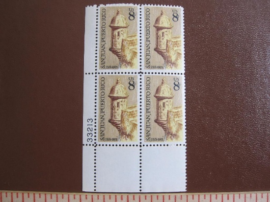 Block of 4 1971 8 cent San Juan, Puerto Rico 8 cent US postage, #1437