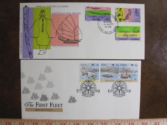 Lot of two Australian first day of issue covers including Australia Asia Series and The First Fleet