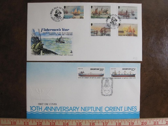 Lot of two first day of issue covers including Singapore 10th Anniversary Neptune Orient Lines and
