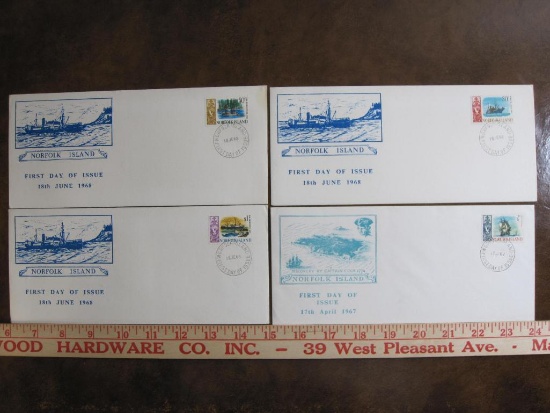 Lot of four Norfolk Island first day of issue covers including 18th June 1968, 17th April 1967 and