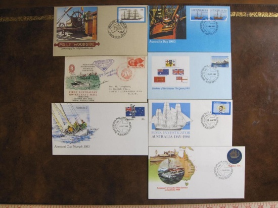 Lot of seven Ausralian first day of issue covers including Australia Day 1983, First Australian