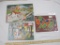 Three Vintage Cardboard Inlaid Children's Puzzles including AM Walzer Co Horse Puzzle, Three Little