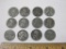 Lot of 12 US Steel Pennies, 1943