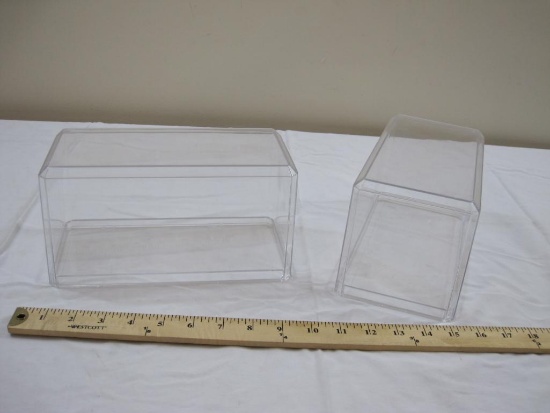 2 Plastic Display Cases for Model Cars, 4.5" x 9" x 5", 1 lb 8 oz