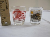 Two Vintage Railroad Shotglasses including Missouri Pacific Lines and Conway Scenic Railroad (North