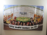 1999 New York Yankees Schedule/Coors Beer Banner Sign, approximately 59