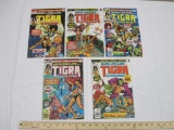 Five Marvel CHILLERS Featuring TIGRA The Were Woman Comic Books, Issues #3-7, February-October 1976,