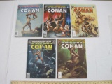 Five Issues of Marvel Magazine Group The Savage Sword of Conan The Barbarian Comic Books, Issues 66,
