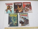 Five Issues of Marvel Magazine Group The Savage Sword of Conan The Barbarian Comic Books, Issues 74,