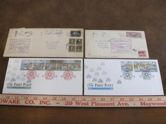 Lot of four first dy of issue covers including two 1932 Us covers and 1987-88 Australian covers