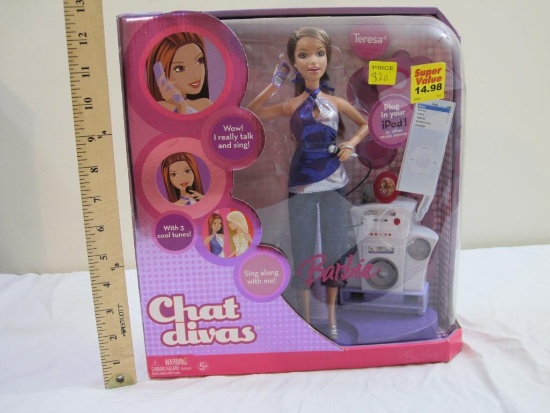 Chat Divas Teresa Collectible Barbie Doll, 2006 Mattel, NRFB, 1 lb 12 oz