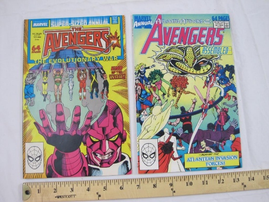 Two Marvel Super-Size Annual The Avengers Comic Books including #17 The Evolutionary War (1988) and