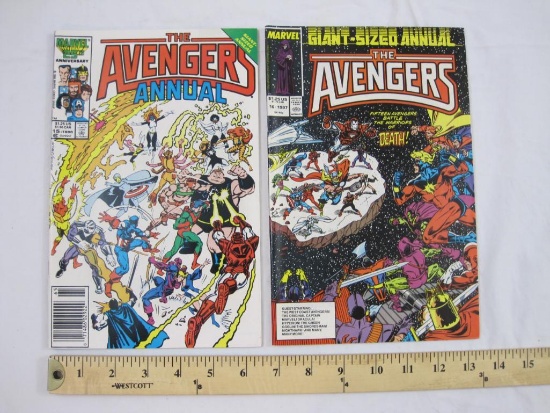 Two The Avengers Giant-Sized Annual Comic Books including #15 (1986) and #16 (1987), Marvel, 5 oz