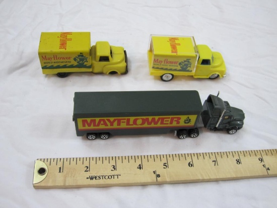Three Mayflower World-Wide Movers Trucks and Trailers from Road Champs, Jimson and more, 7 oz