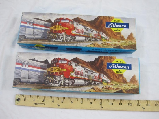 Two Empty Athearn Train Boxes for Amtrak and BNSF Dummy Cars, 8 oz