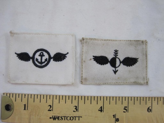 Two US Navy Dress Badges/Patches including Aerographer Badge and CNT Apprentice Dress Badge, 1 oz