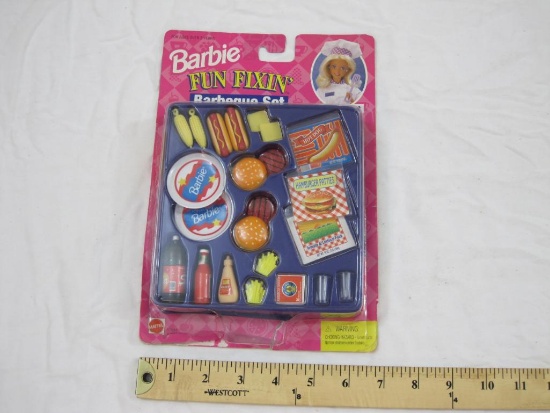 Barbie Fun Fixin' Barbeque Set Mini Food Set, in original packaging, see pictures for condition of