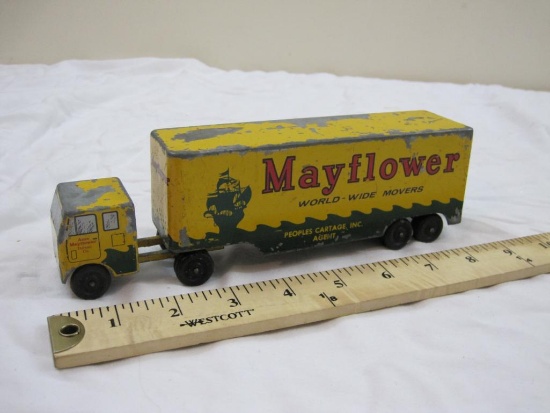 Vintage Metal Mayflower World-Wide Movers Truck and Trailer, Ralstoy, 12 oz