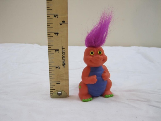 1990s Russ Hatchlings Sweetasaurus Dinosaur Troll Doll, 2 oz