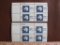 TWO blocks of 4 (total 8) 1971 8 cent Antarctic Treaty US postage stamps, Scott # 1431