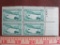 Block of 4 1952 3 cent Grand Coulee Dam US postage stamps, Scott # 1009