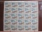 Full sheet of 100 (25 blocks of 4) 1972 National Parks Centennial 2 cent US postage stamps,
