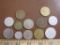 12 European coins, including 8 from France (1916-1976), three Italian coins (1956, 1978 and 1997),