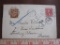 Envelope, postmarked 1921, sent from Port Jervis, NY to Strasbourg, France, with a 2 cent George