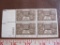 Block of 4 1948 Indian Centennial 3 cent US postage stamps, #972